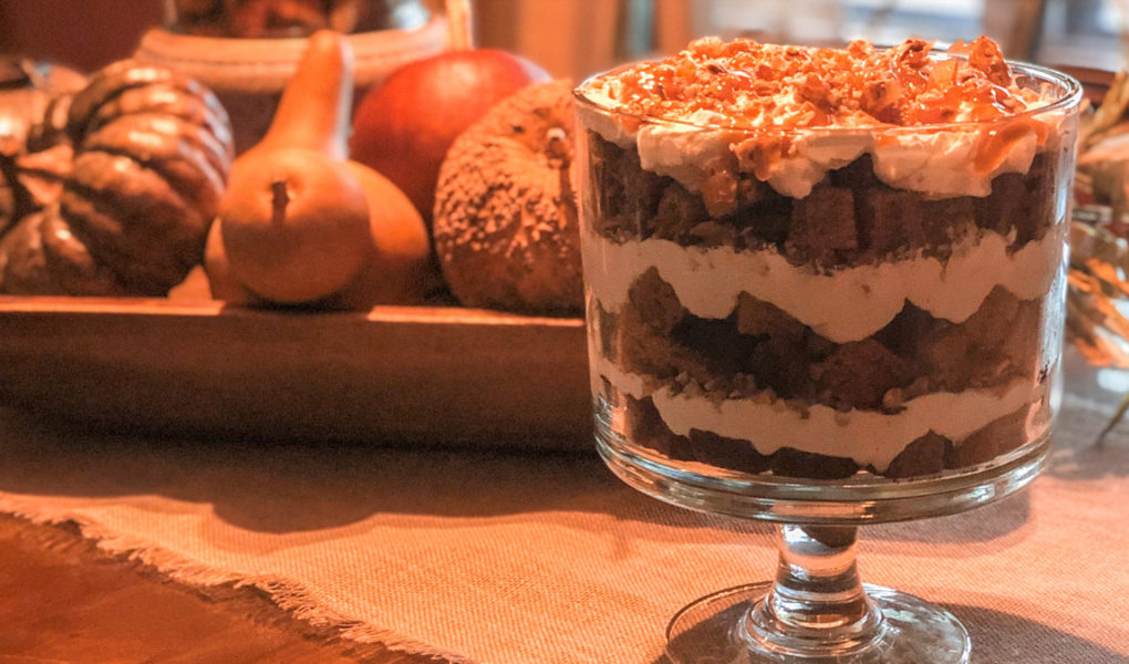 pumpkin bread trifle dessert