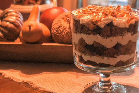 pumpkin bread trifle dessert