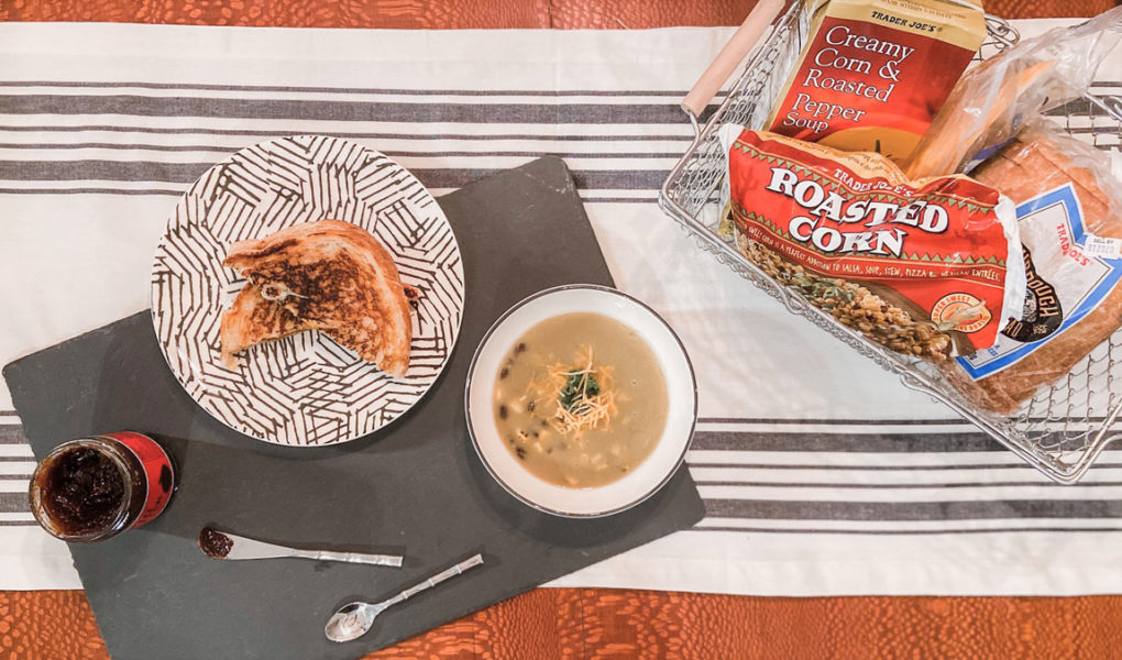 soup & sandwich with trader joes