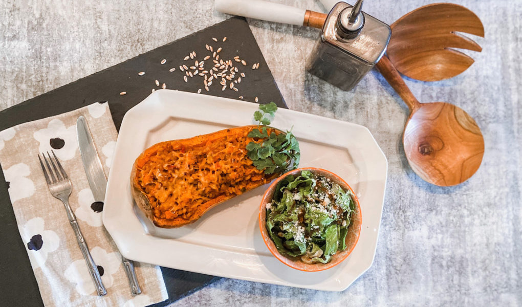 twice baked butternut squash